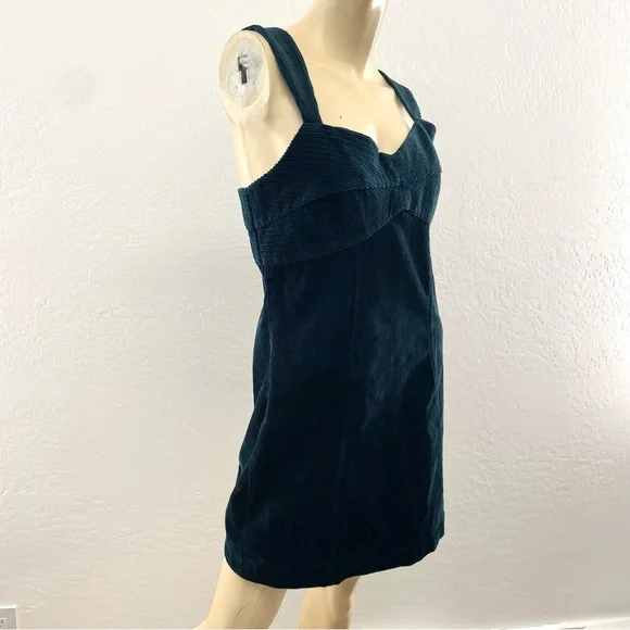 Madewell - Deep Green Corduroy Mini Dress- 4 - Picture 5 of 16